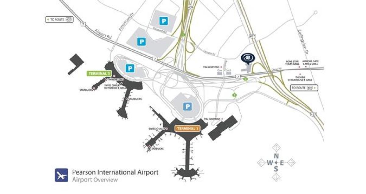 Bản đồ của sân bay Toronto giới thiệu chung đoàn