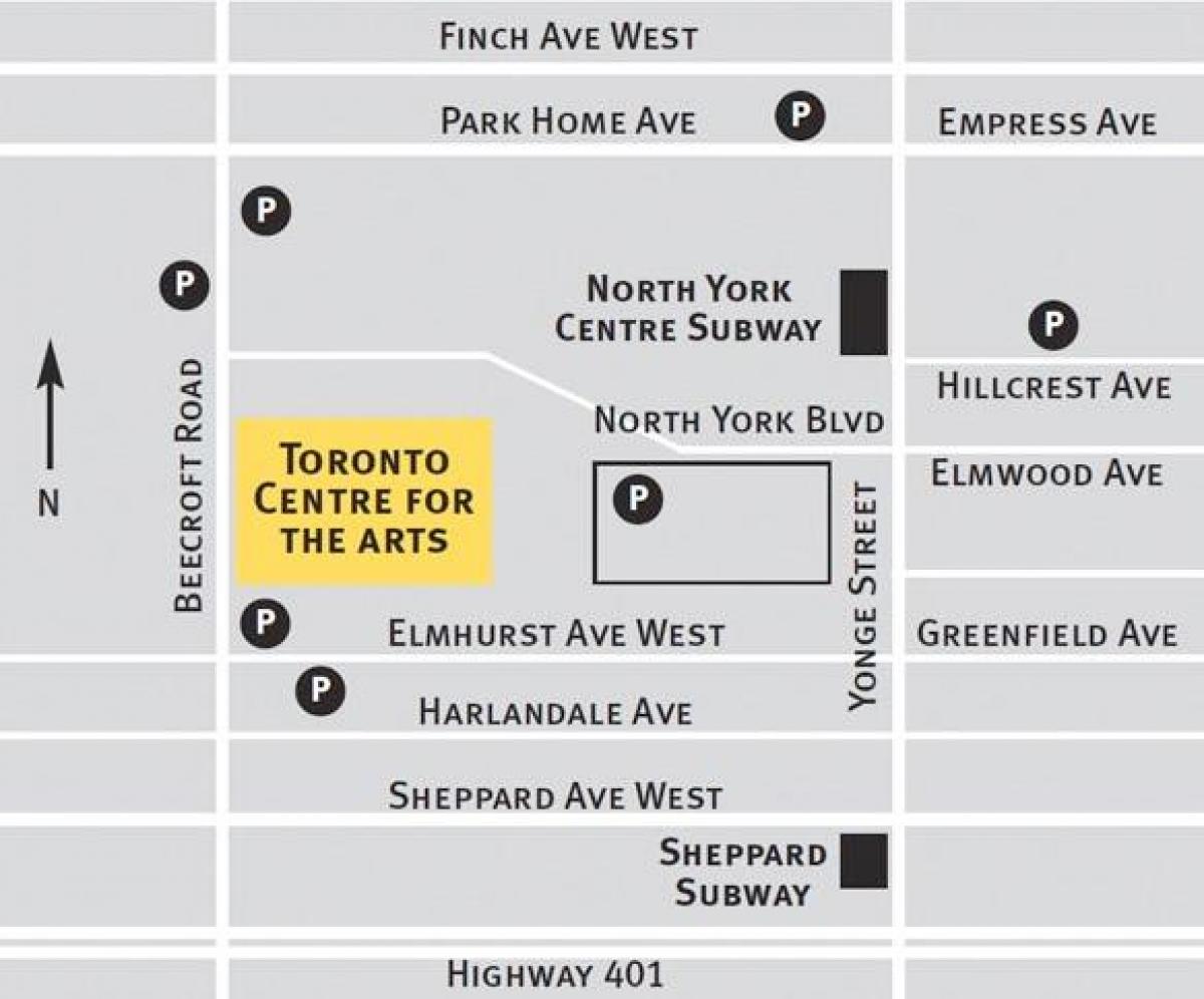 Bản đồ của Toronto trung tâm thuật