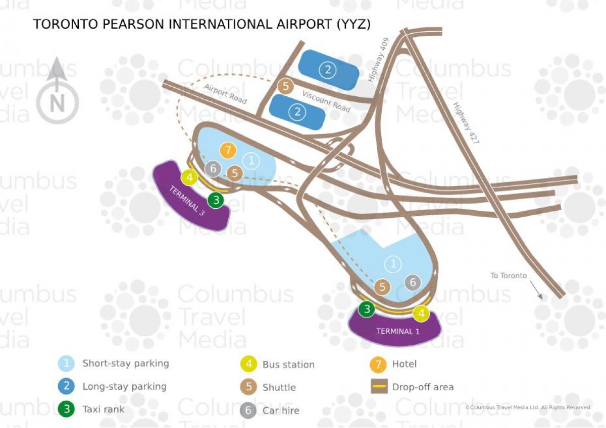 Bản đồ của Toronto Đoàn sân bay