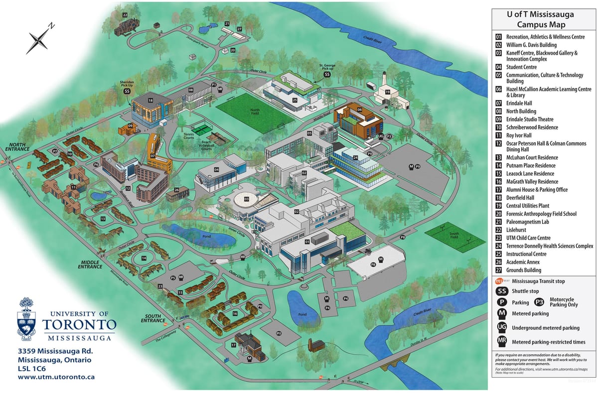 Bản đồ của đại học Toronto Toronto trường