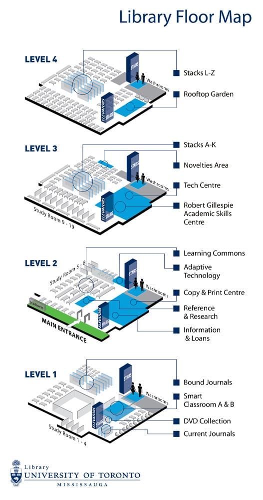 Bản đồ của đại học Toronto Toronto thư viện cấp