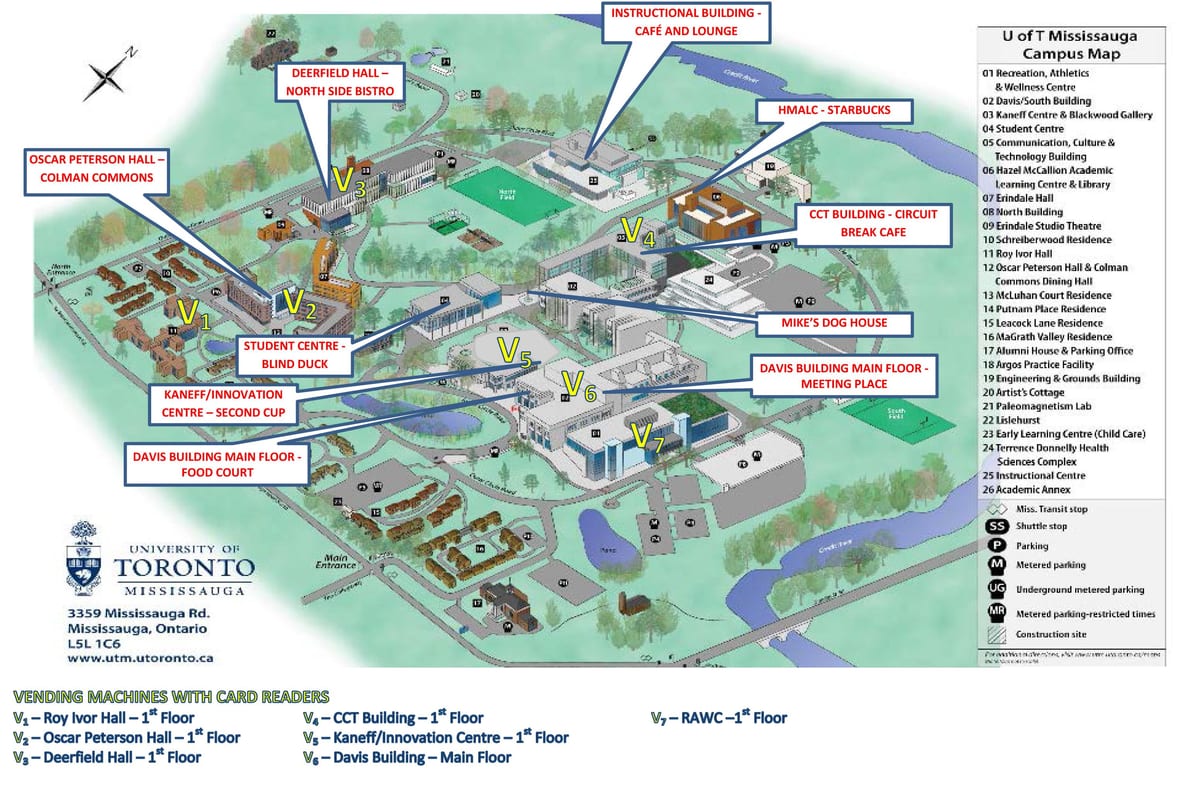 Bản đồ của đại học Toronto Toronto trường vụ ăn