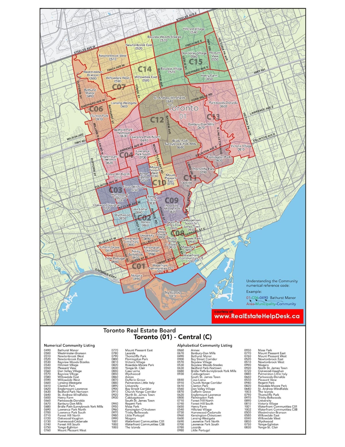 Bản đồ của trung tâm Toronto