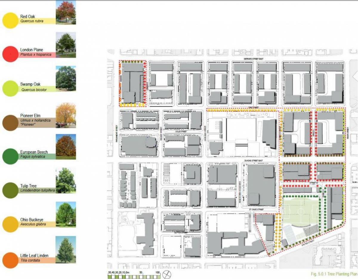 Bản đồ của Tái thiết kế hoạch Nhiếp chính Park Toronto giai đoạn 3