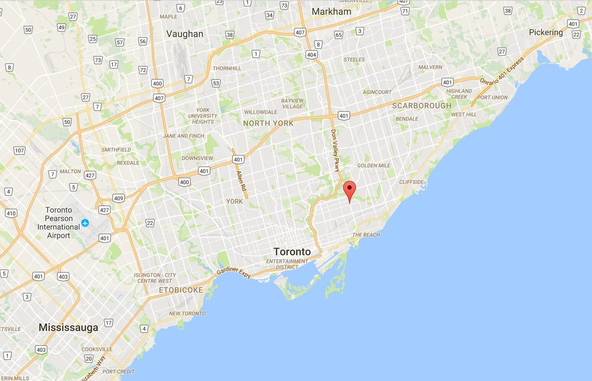 Bản đồ của Việc Heightsdistrict Toronto