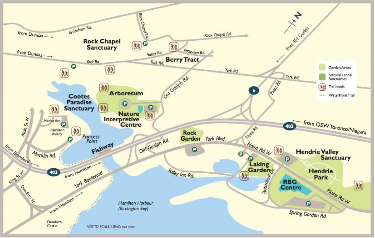 Bản đồ của Hoàng gia vườn thực vật Toronto