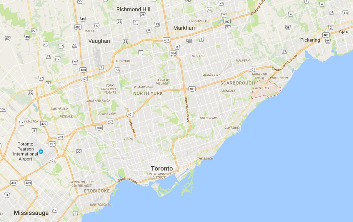 Bản đồ của West Hill quận Toronto