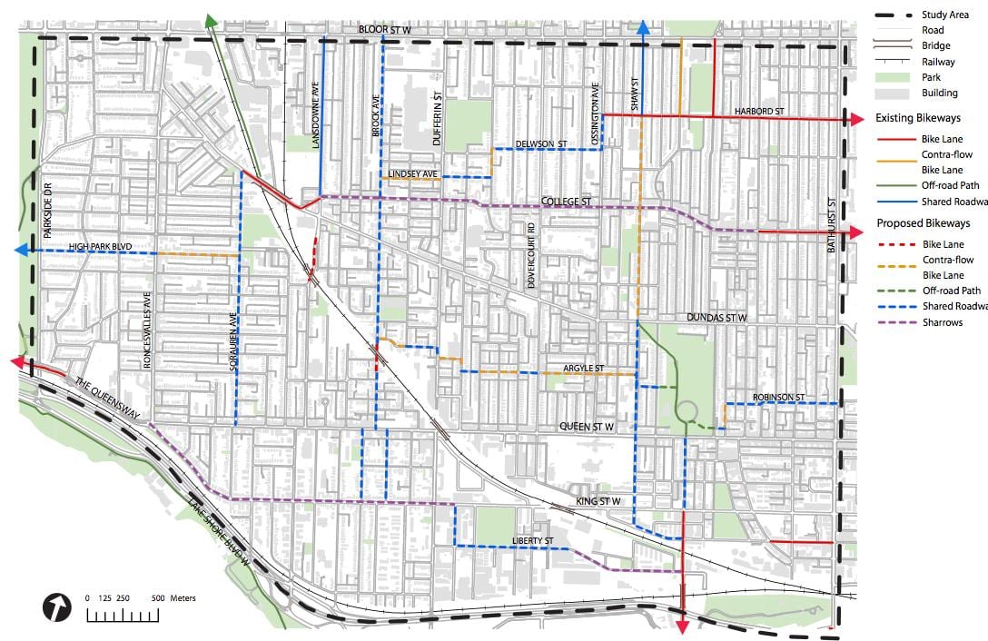 Bản đồ của West kết thúc Toronto
