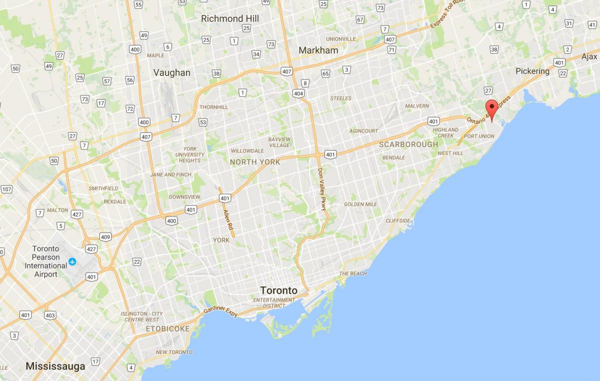Bản đồ của West Rouge quận Toronto