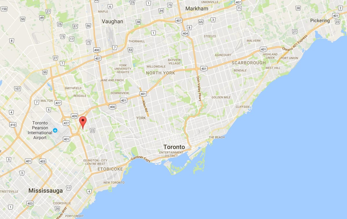 Bản đồ của Willowridge quận Toronto