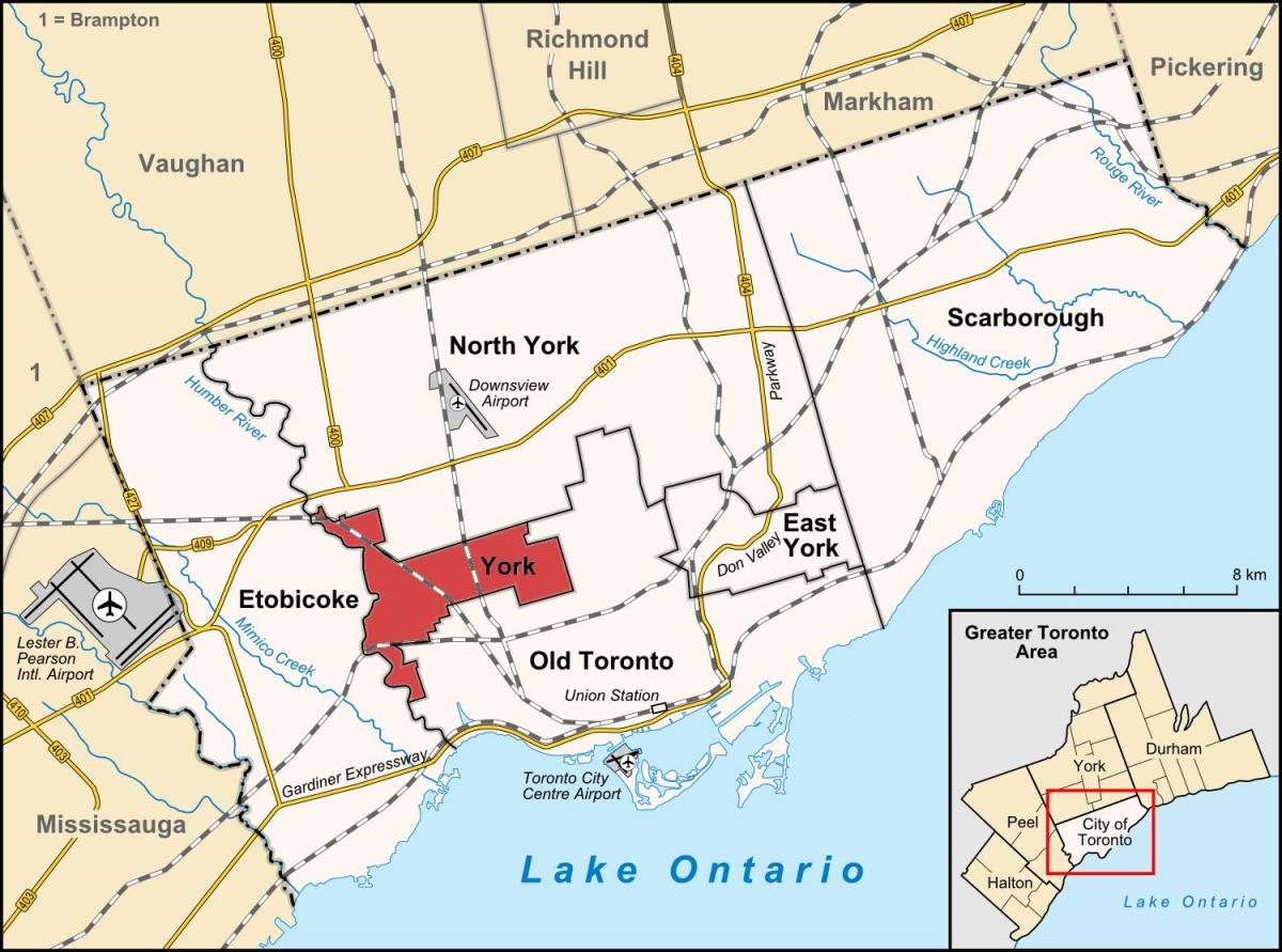 Bản đồ của York Toronto