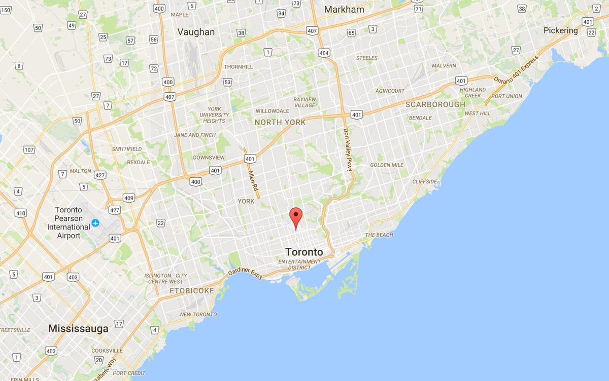 Bản đồ của Yorkville quận Toronto