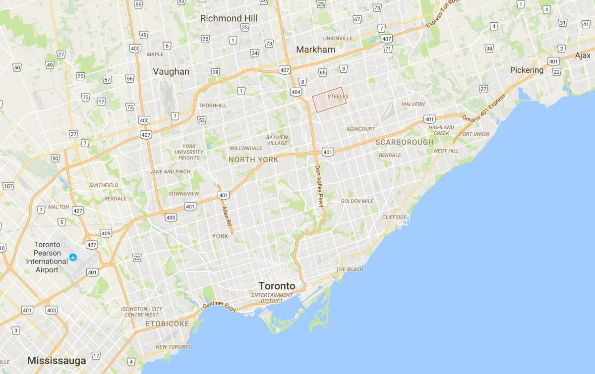 Bản đồ của Đeo quận Toronto