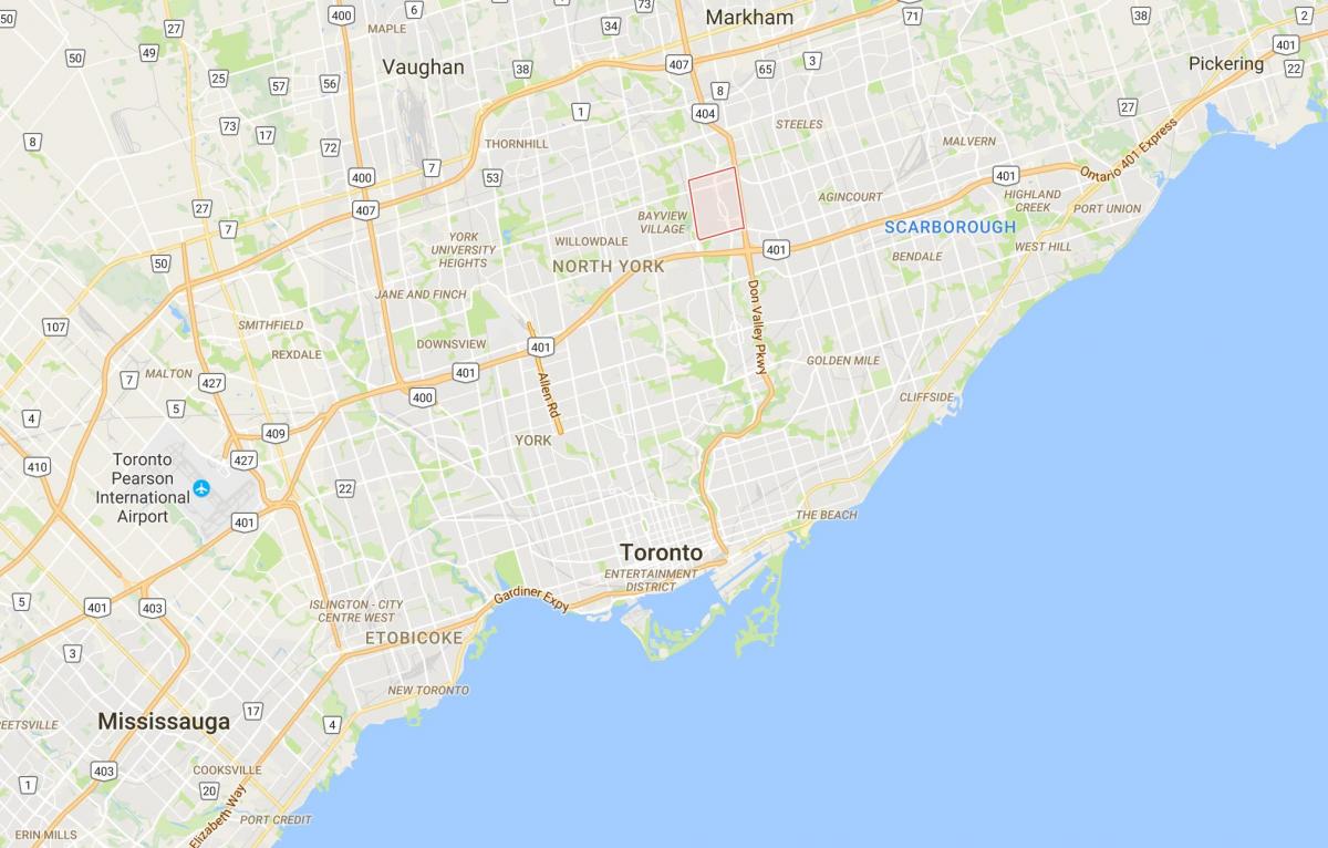 Bản đồ của đậu Phộng quận Toronto