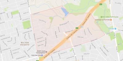 Bản đồ của áo Giáp Heights khu phố Toronto