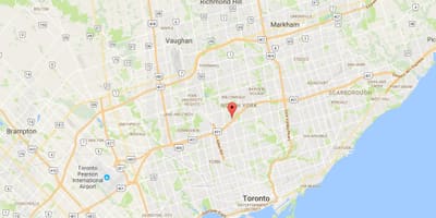 Bản đồ của áo Giáp Heights quận Toronto