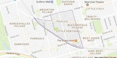 Bản đồ của Chút Bồ đào nha Toronto