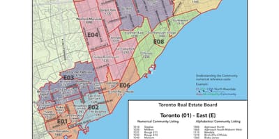 Bản đồ của đông Toronto