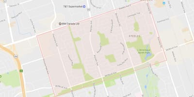 Bản đồ của Đeo khu phố Toronto