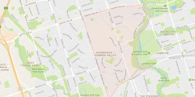 Bản đồ của chúng tôi thung Lũng Làng khu phố Toronto