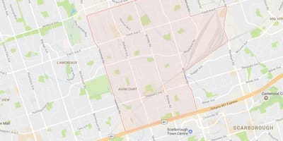 Bản đồ của Agincourt khu phố Toronto