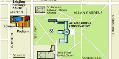 Bản đồ của Allan Vườn Toronto