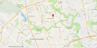Bản đồ của cô đường Toronto