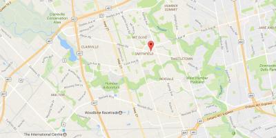 Bản đồ của cô đường Toronto