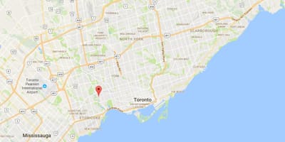Bản đồ của Con Điểm quận Toronto