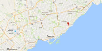 Bản đồ của Bạch dương Cliff Heights quận Toronto