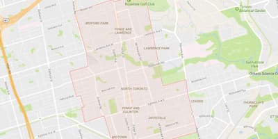 Bản đồ của Bắc khu phố Toronto