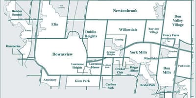 Bản đồ của Bắc York