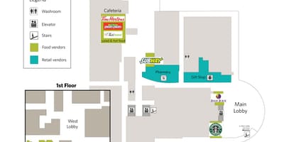 Bản đồ của Bắc York bệnh Viện thực Phẩm dịch vụ Toronto