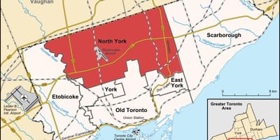 Bản đồ của Bắc York Toronto