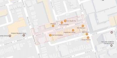 Bản đồ của Baldwin Làng khu phố Toronto