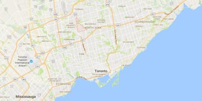 Bản đồ của Bathurst Ấp quận Toronto