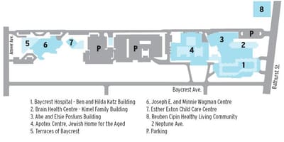 Bản đồ của Baycrest sức Khỏe Khoa học