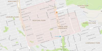 Bản đồ của Bedford Park khu phố Toronto