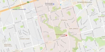 Bản đồ của Bendale, khu phố Toronto