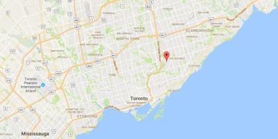 Bản đồ của Bermondsey quận Toronto