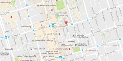 Bản đồ của Bond đường phố Toronto