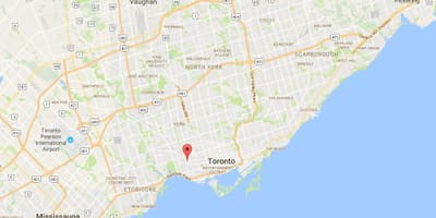 Bản đồ của Brockton Làng quận Toronto