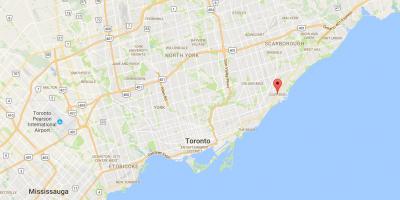 Bản đồ của bên vách đá quận Toronto