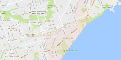 Bản đồ của Bạch dương Cliff khu phố Toronto