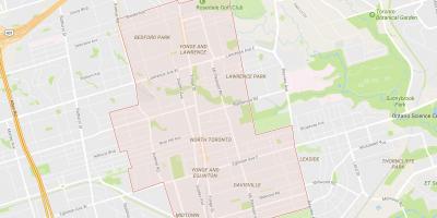 Bản đồ của Bắc khu phố Toronto