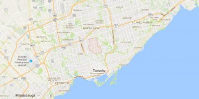 Bản đồ của Bắc quận Toronto