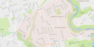 Bản đồ của Beverly khu phố Toronto