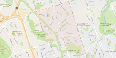 Bản đồ của công Chúa khu Vườn, khu phố Toronto