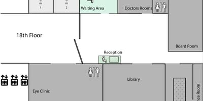Bản đồ của công Chúa Margaret trung Tâm Ung thư Toronto tầng 8