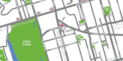 Bản đồ của Cao park Toronto tổng